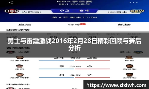 勇士与雷霆激战2016年2月28日精彩回顾与赛后分析
